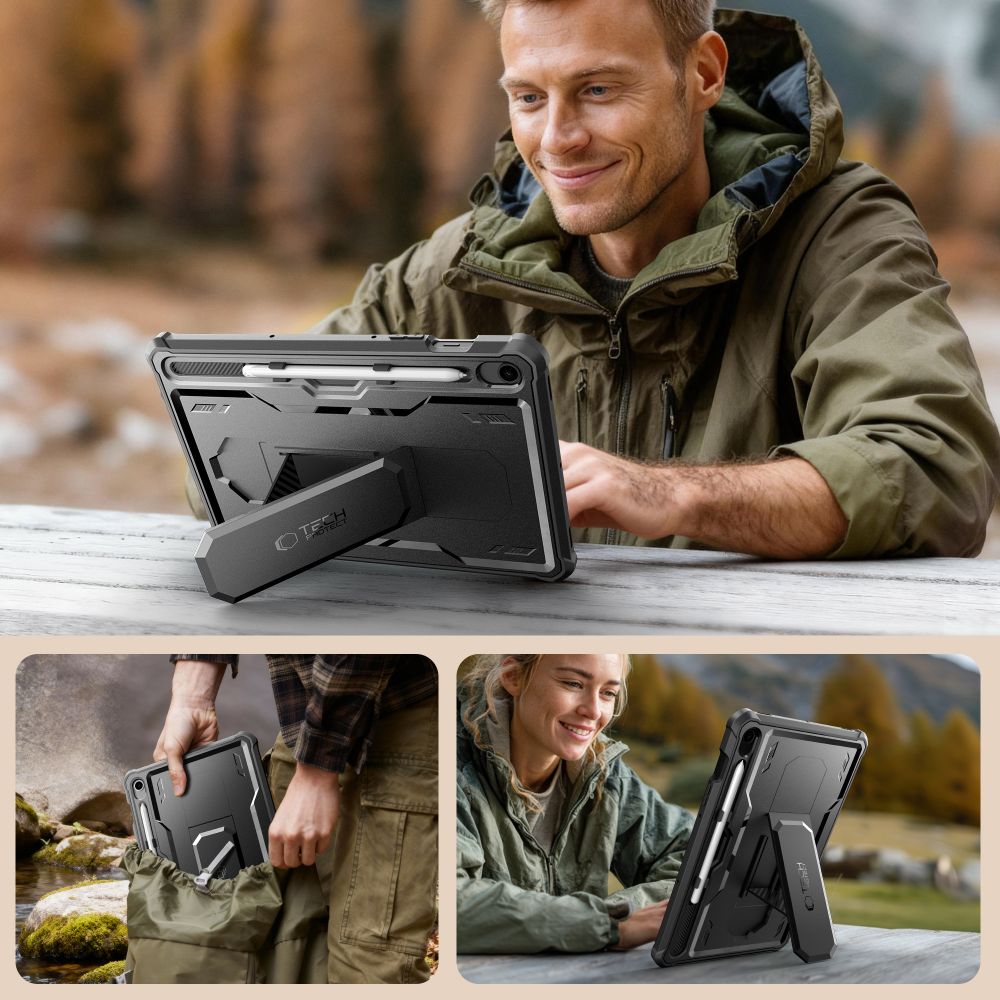 Tech-Protect Tech-Protect Galaxy Tab S10 Lite/S10 FE/S9 2-SET Skal Kevlar Pro Svart