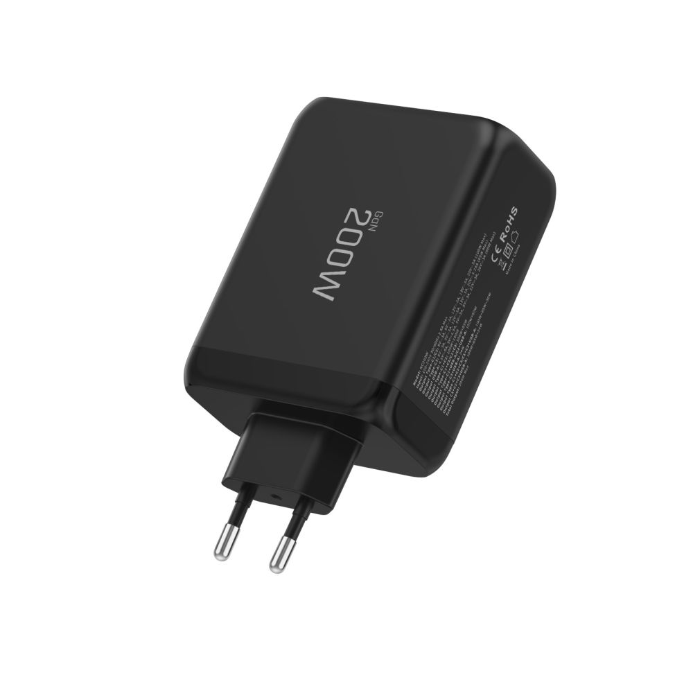 Tech-Protect Tech-Protect 200W Väggladdare PD QC3.0 USB-C / USB-A Svart
