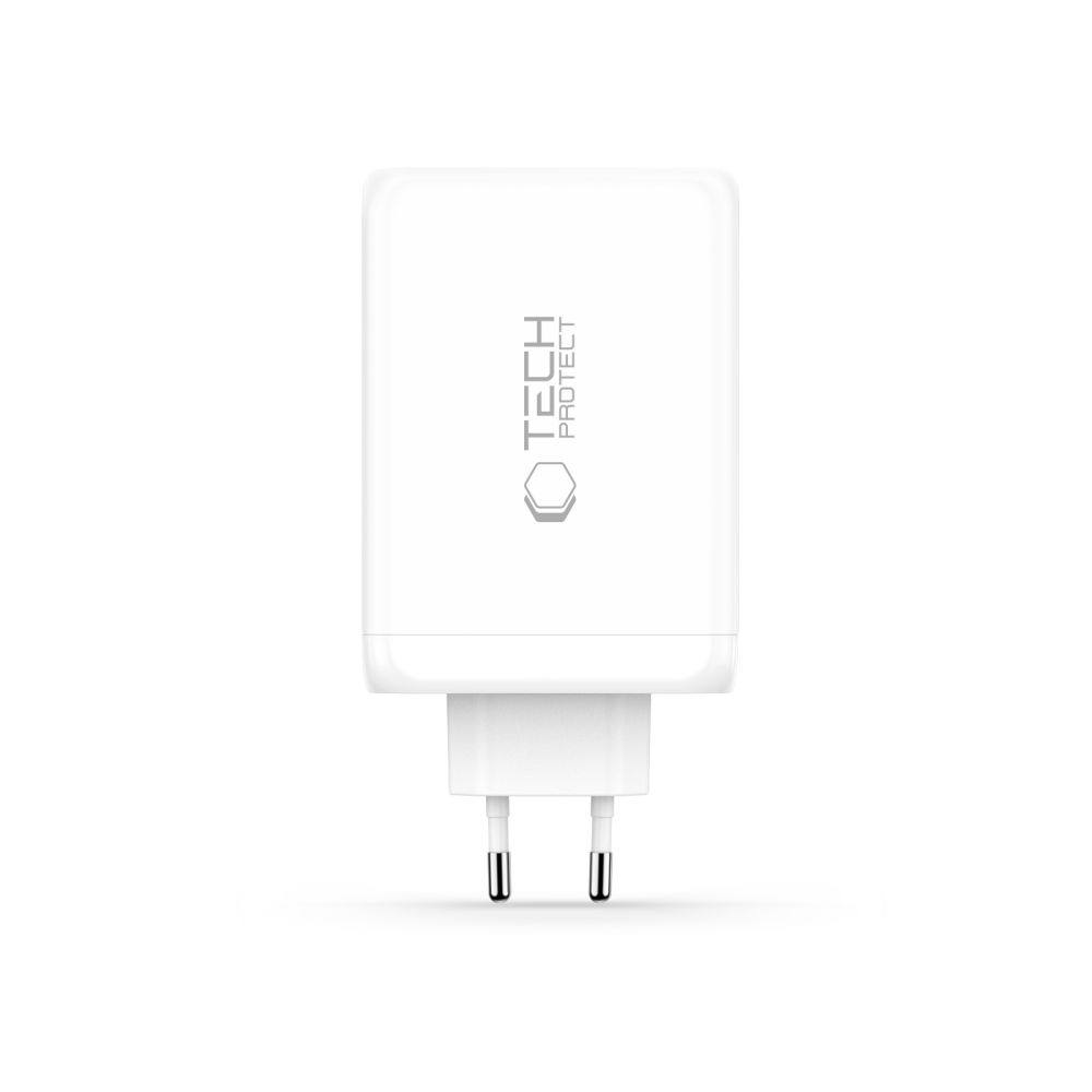 Tech-Protect Tech-Protect 240W Väggladdare PD QC3.0 USB-C / USB-A Vit