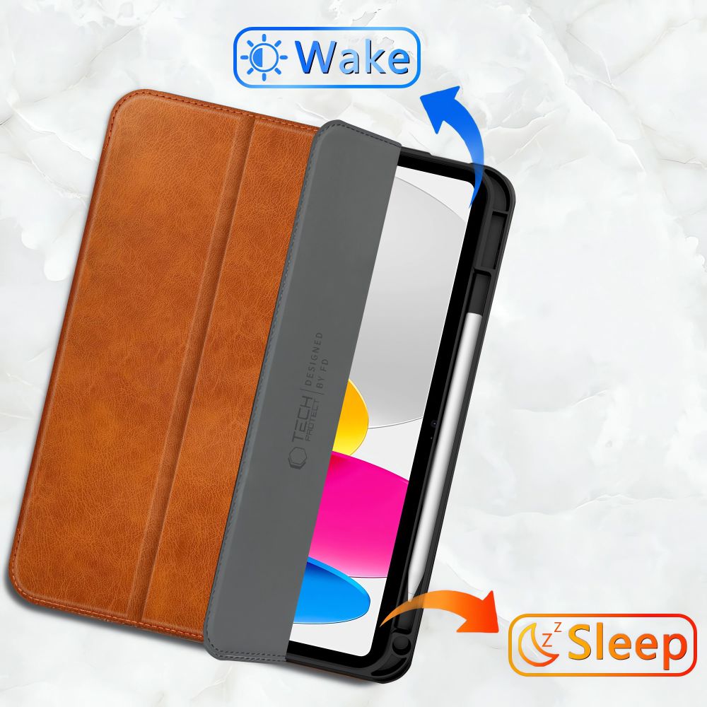 Tech-Protect Tech-Protect iPad 11 2025/10.9 2022 Fodral Fleece Brun