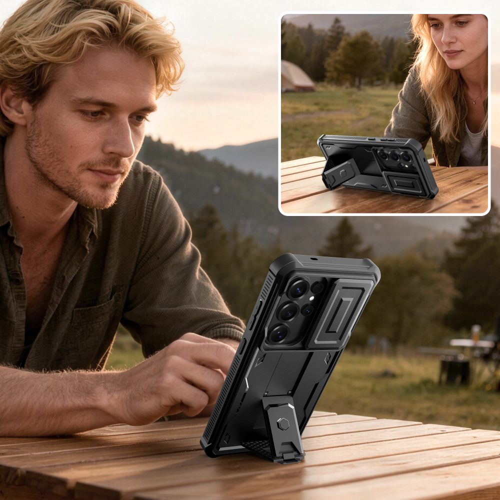 Tech-Protect Tech-Protect Galaxy S26 Ultra 2-SET Skal Kevlar Cam+ Svart