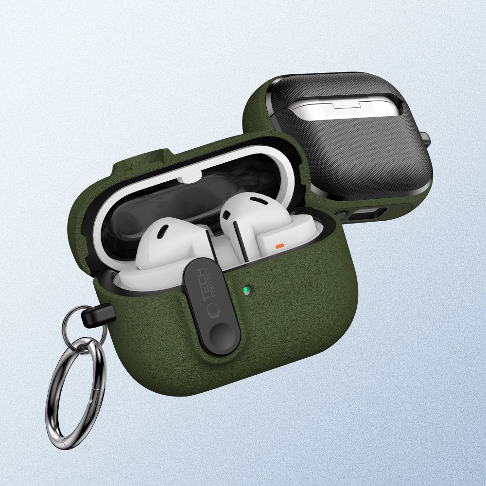 Tech-Protect Tech-Protect Galaxy Buds 3/3 Pro/3 FE Skal Slim Hook Olive Green