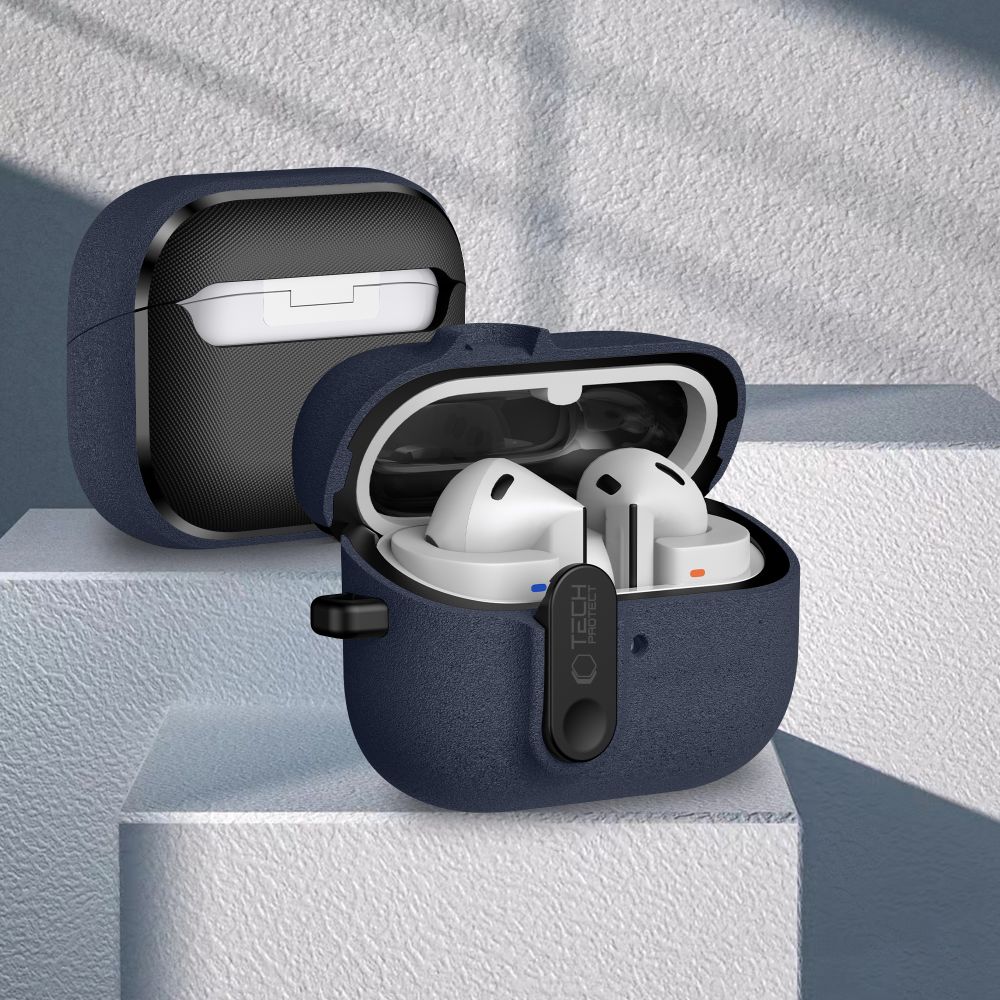 Tech-Protect Tech-Protect Galaxy Buds 3/3 Pro/3 FE Skal Slim Hook Fluffy Blue