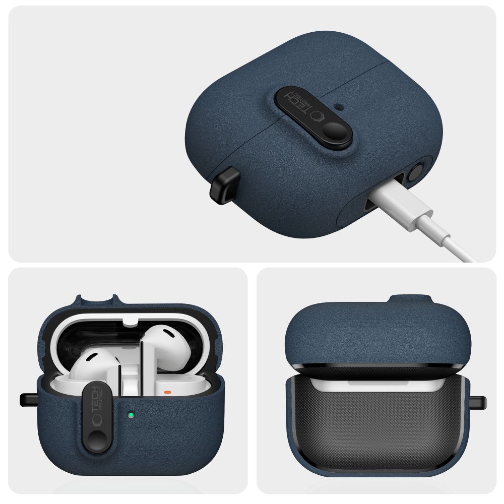 Tech-Protect Tech-Protect Galaxy Buds 3/3 Pro/3 FE Skal Slim Hook Fluffy Blue