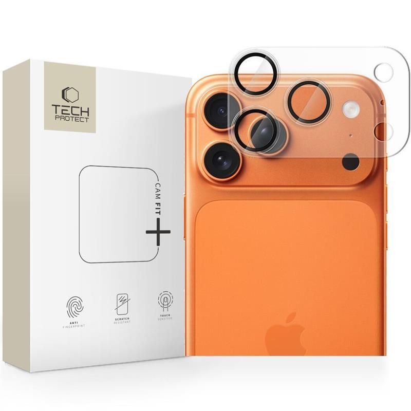 Tech-Protect Tech-Protect iPhone 17 Pro Linsskydd CamFull Fit+ Transparent