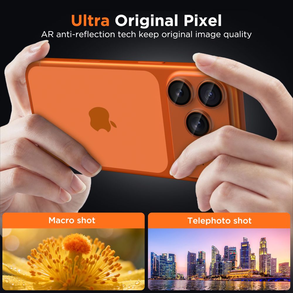 Tech-Protect Tech-Protect iPhone 17 Pro Linsskydd CamFull Fit+ Transparent