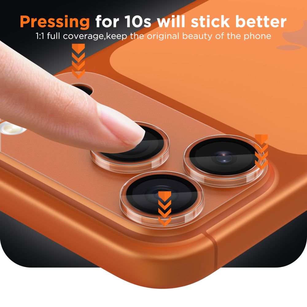 Tech-Protect Tech-Protect iPhone 17 Pro Linsskydd CamFull Fit+ Transparent