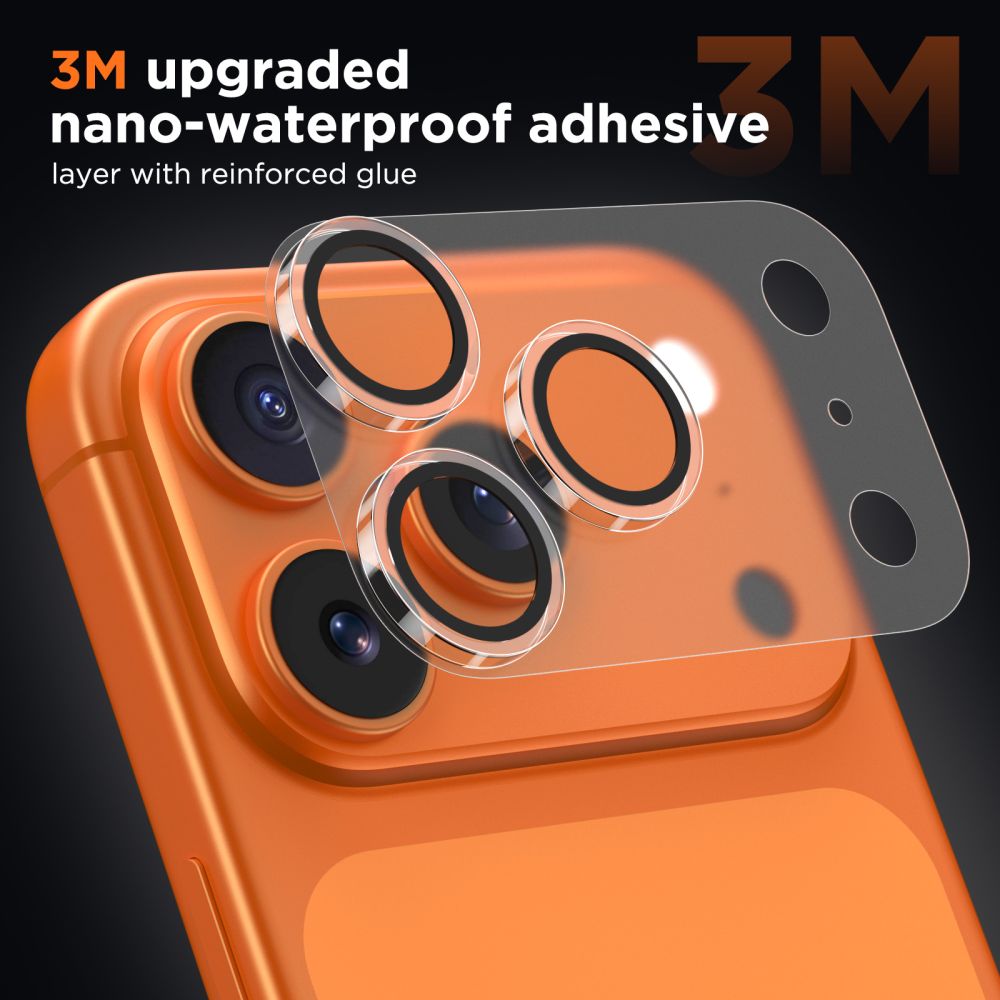 Tech-Protect Tech-Protect iPhone 17 Pro Linsskydd CamFull Fit+ Transparent
