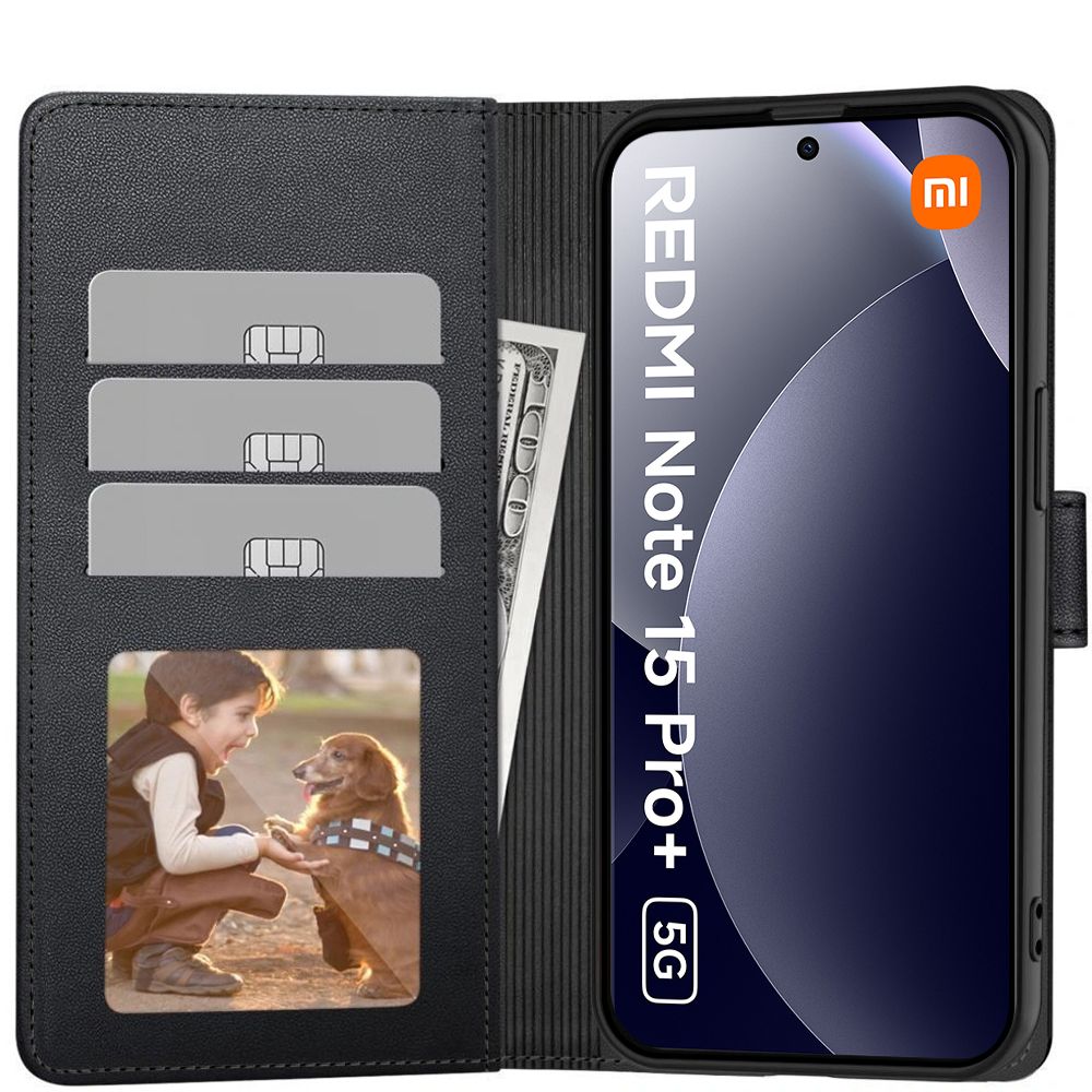 Tech-Protect Tech-Protect Xiaomi Redmi Note 15 Pro Plus Fodral Läder Svart