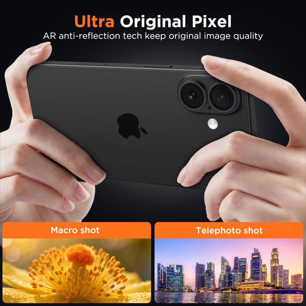 Tech-Protect Tech-Protect iPhone 17 Linsskydd CamFull Fit+ Transparent