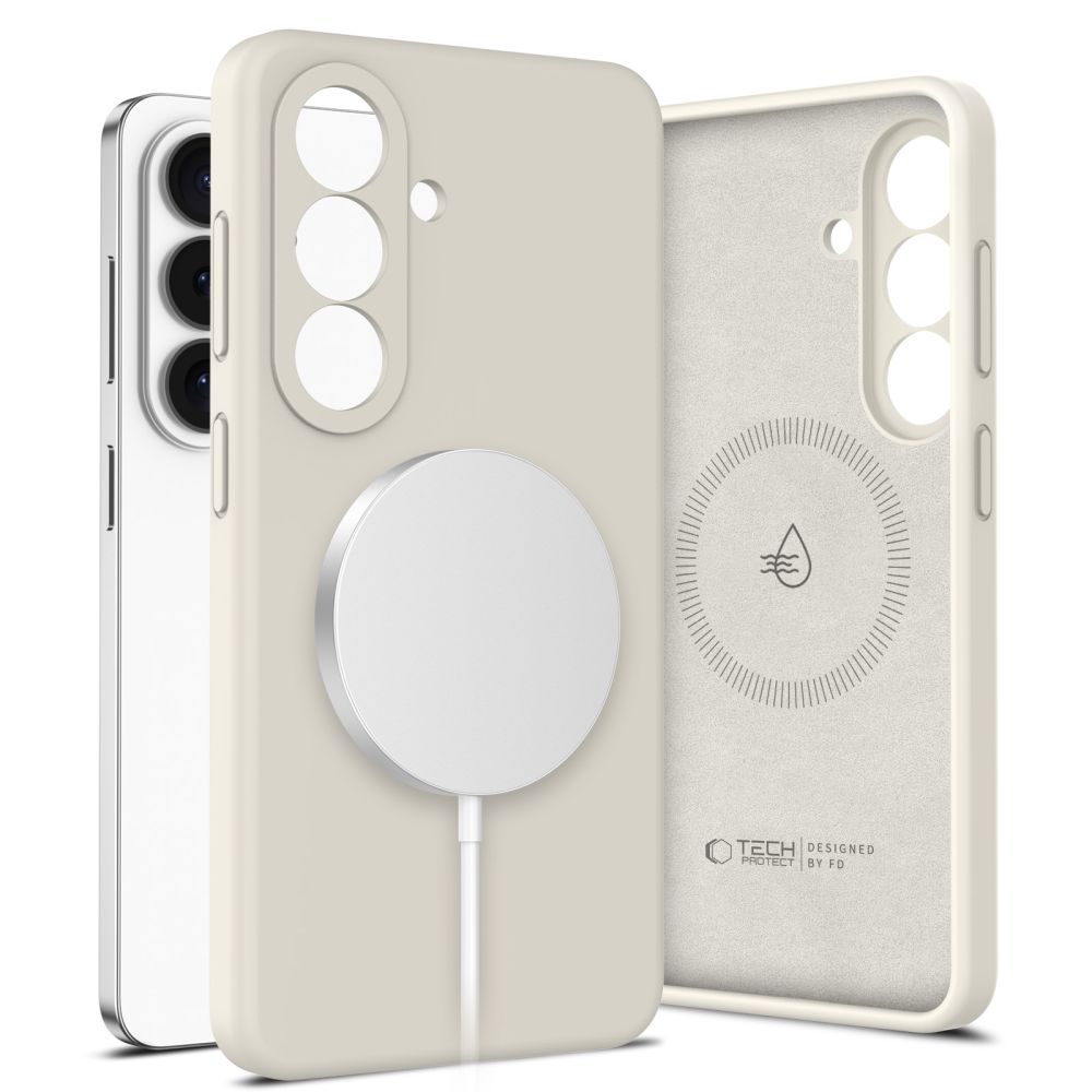 Tech-Protect Tech-Protect Galaxy S26 Skal MagSafe Silicone Cosmic Latte