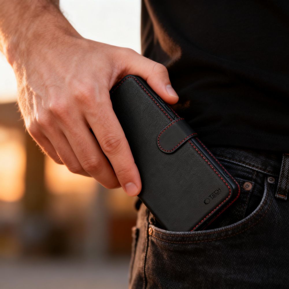 Tech-Protect Tech-Protect Samsung Galaxy S26 Fodral Läder Svart / Röd