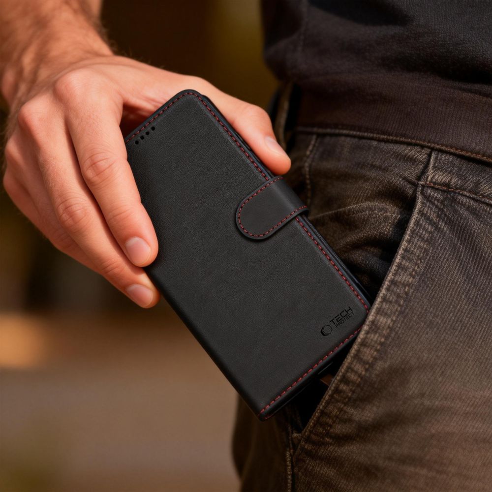 Tech-Protect Tech-Protect Samsung Galaxy S26 Fodral Läder Svart / Röd