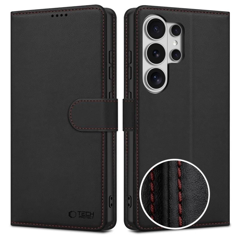 Tech-Protect Tech-Protect Galaxy S26 Ultra Fodral Läder Svart / Röd