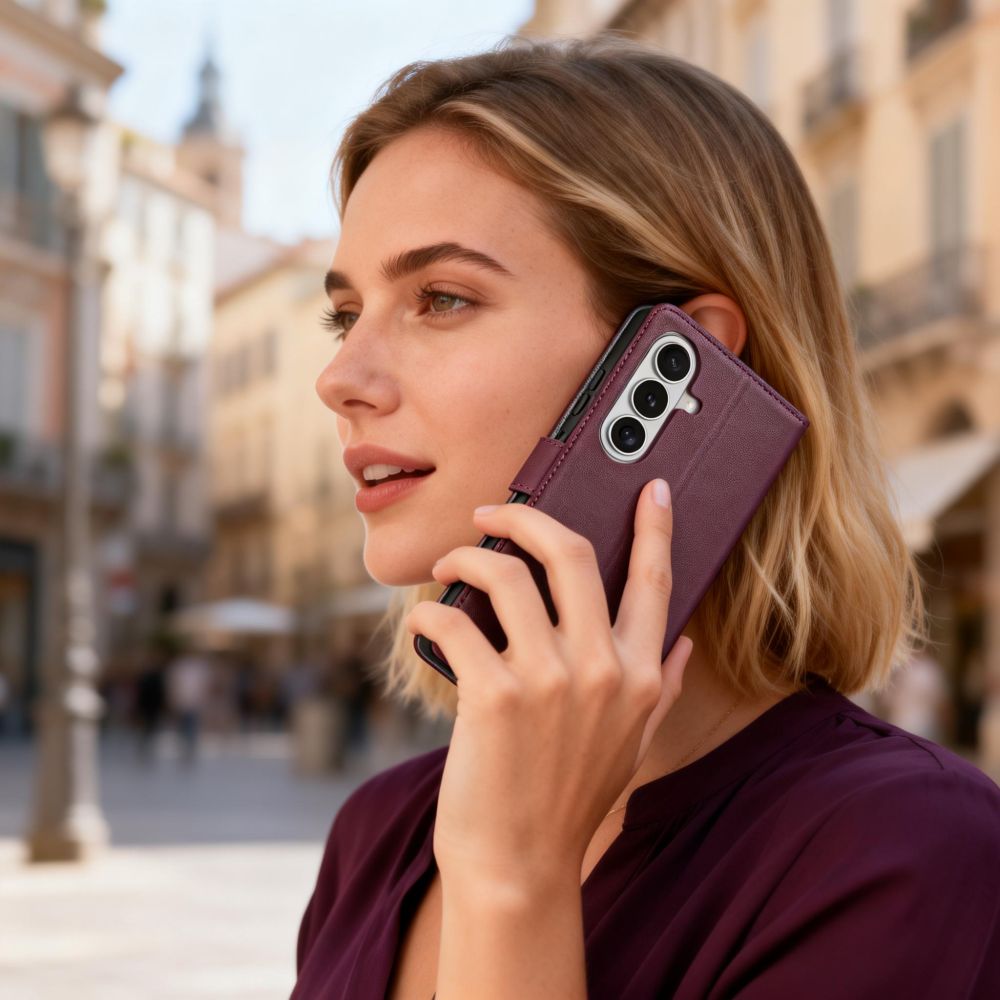 Tech-Protect Tech-Protect Samsung Galaxy A57 5G Fodral Läder Mulberry