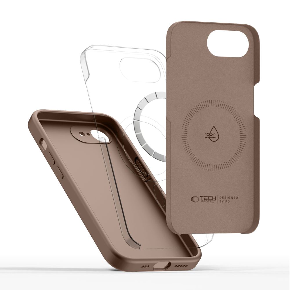 Tech-Protect Tech-Protect iPhone 17e/16e Skal MagSafe Silicone Chocolate Brown