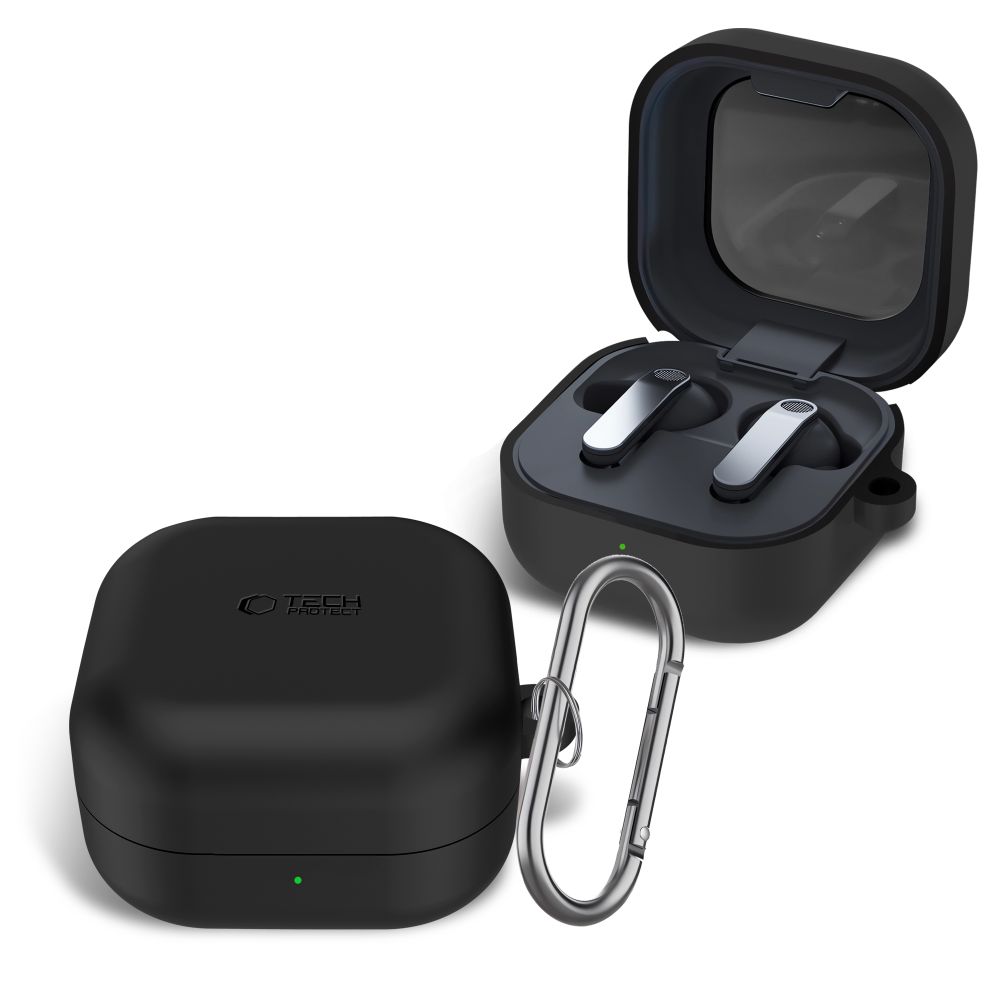 Tech-Protect Tech-Protect Galaxy Buds 4 / 4 Pro Skal Silikon Hook Svart