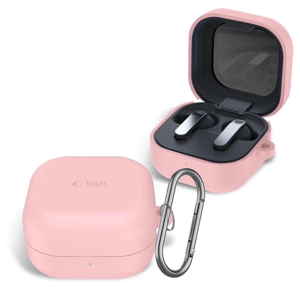 Tech-Protect Tech-Protect Galaxy Buds 4 / 4 Pro Skal Silikon Hook Dusty Pink
