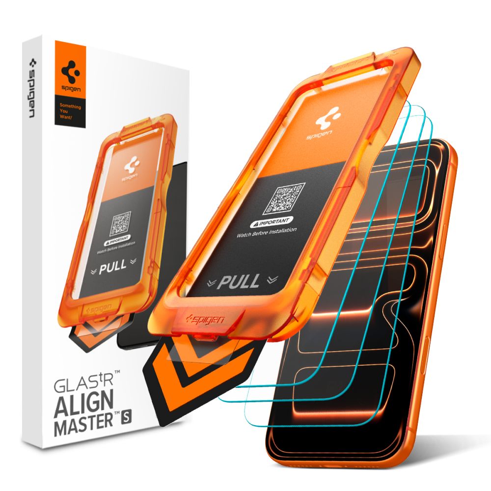 Spigen Spigen iPhone 17 Pro Max 3-PACK Skärmskydd ALM GLAS.tR Härdat Glas