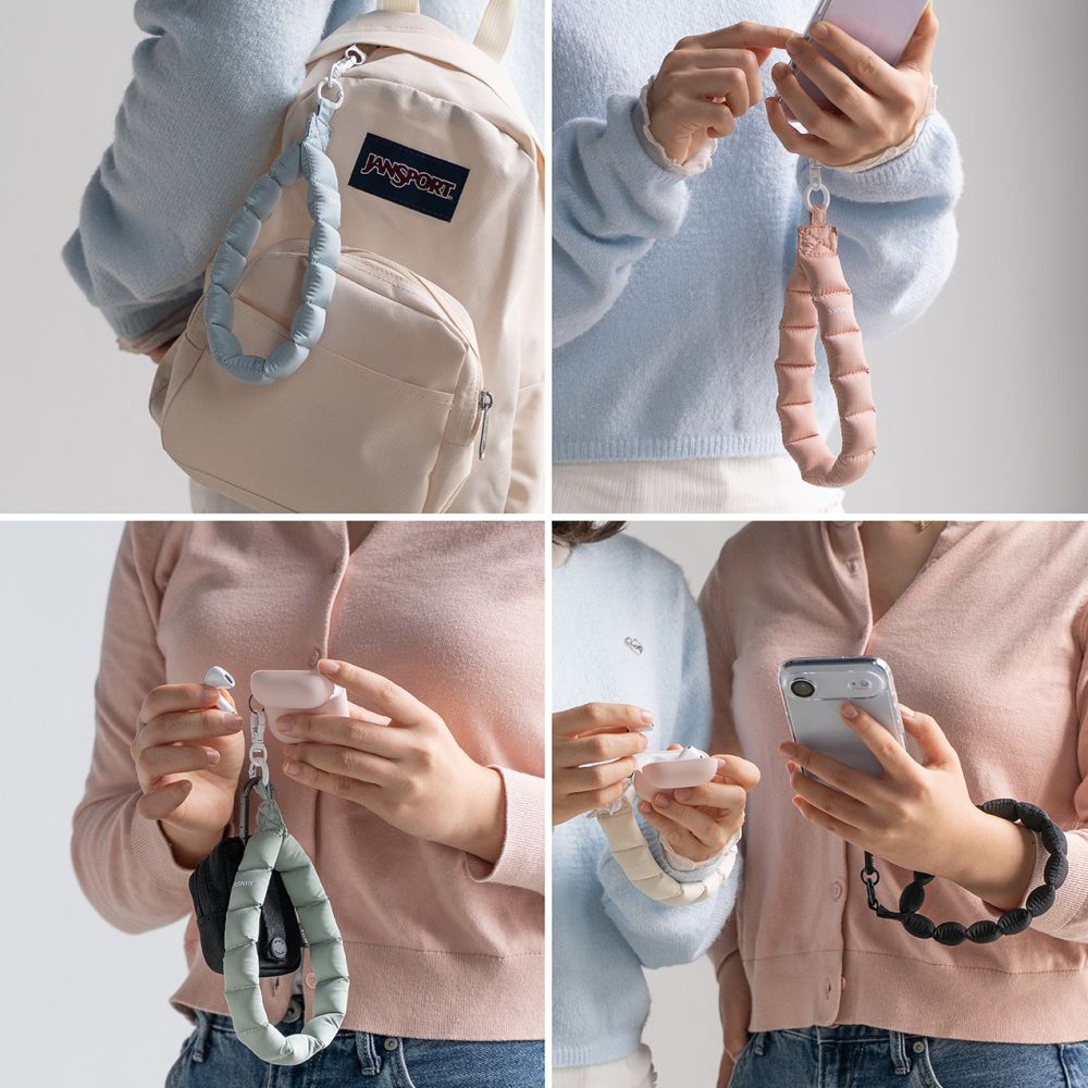 Ringke Ringke Handledsrem Holder & Puffer Hand Strap Svart