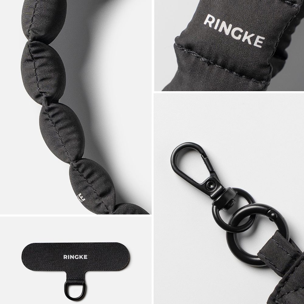Ringke Ringke Handledsrem Holder & Puffer Hand Strap Svart