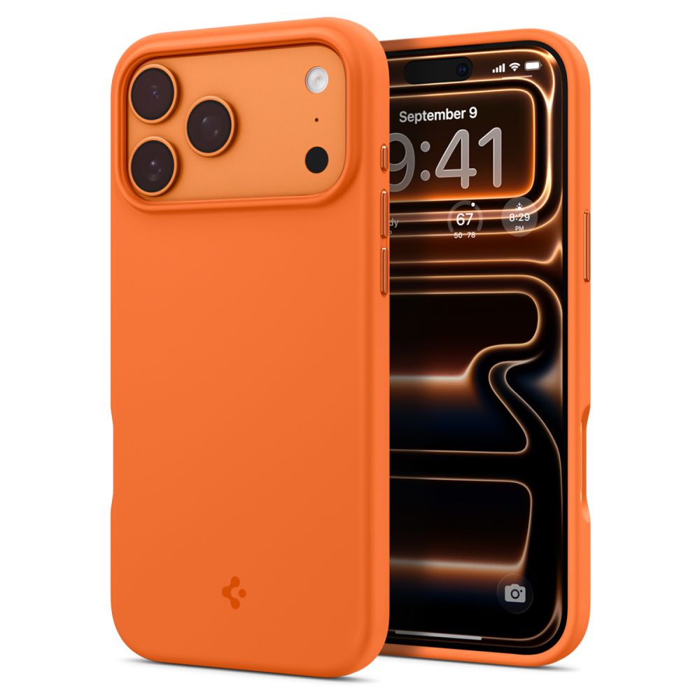 Spigen Spigen iPhone 17 Pro Max Skal MagSafe Silicone Fit Cosmic Orange