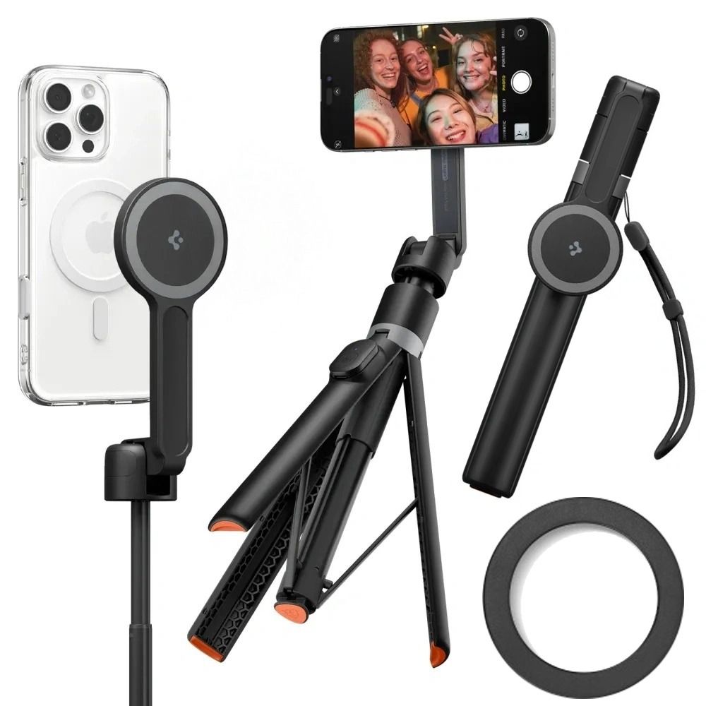 Spigen Spigen 168 cm MagSafe Bluetooth Selfiestick Tripod Svart