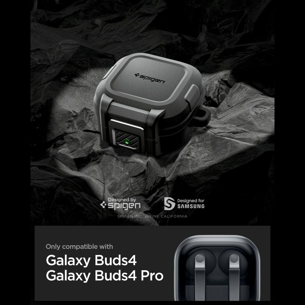 Spigen Spigen Galaxy Buds 4 / 4 Pro Skal LockFit Matt Svart