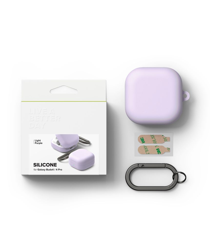 Ringke Ringke Galaxy Buds 4 / 4 Pro Skal Silikon Ljus Lila