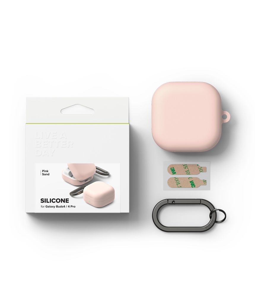 Ringke Ringke Galaxy Buds 4 / 4 Pro Skal Silikon Pink Sand