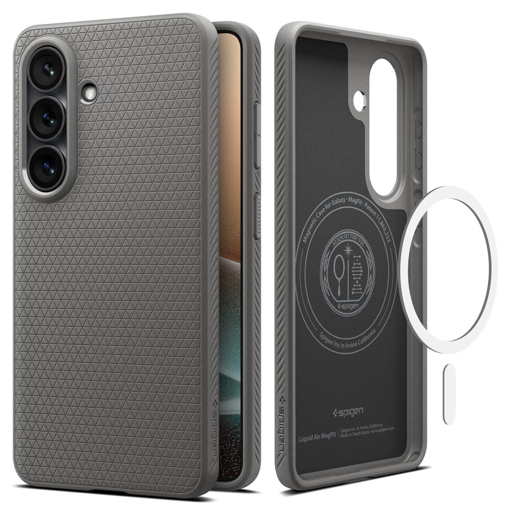 Spigen Spigen Galaxy S26 Skal MagSafe Liquid Air Marble Grey