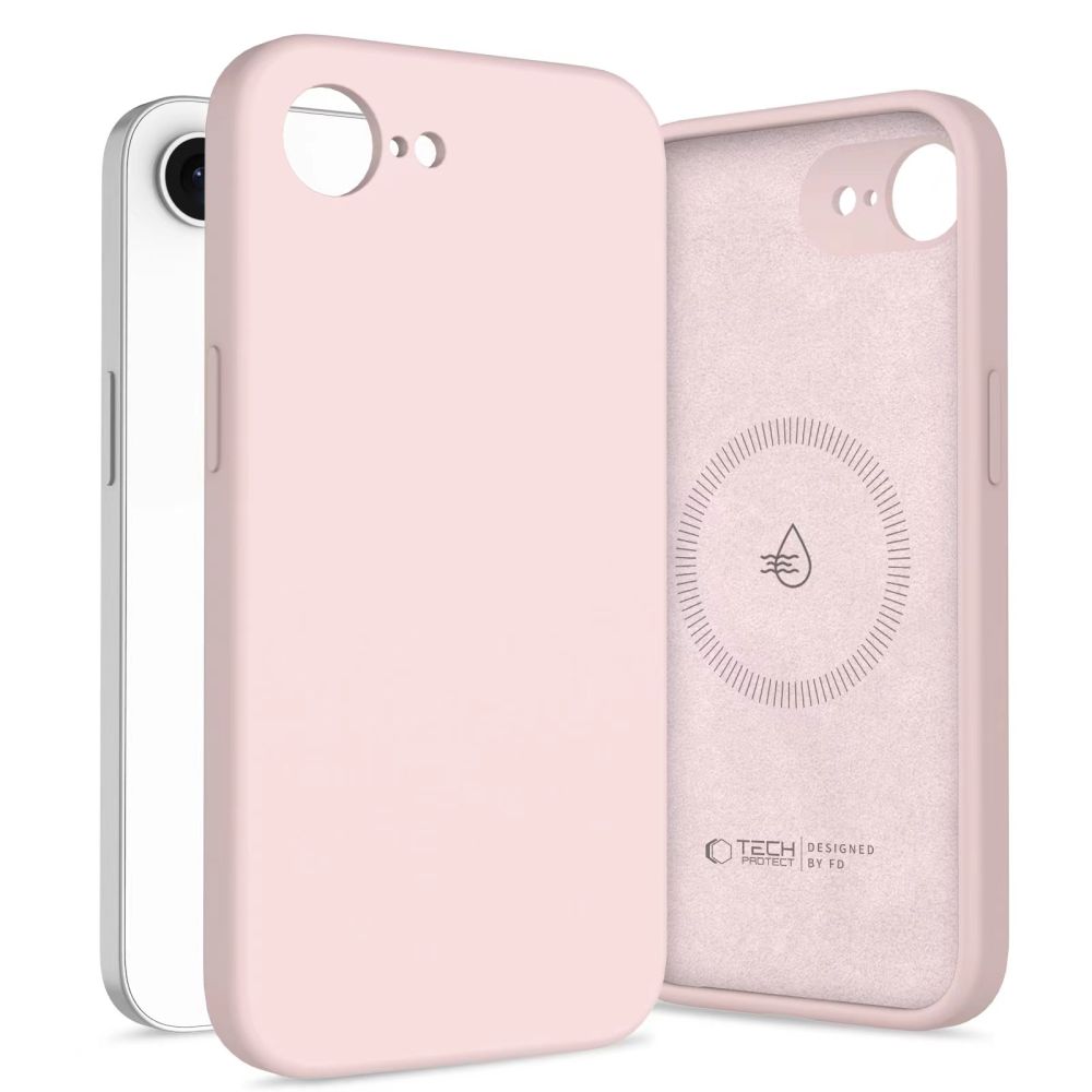 Tech-Protect Tech-Protect iPhone 17e / 16e Skal MagSafe Silicone Pink Pearl