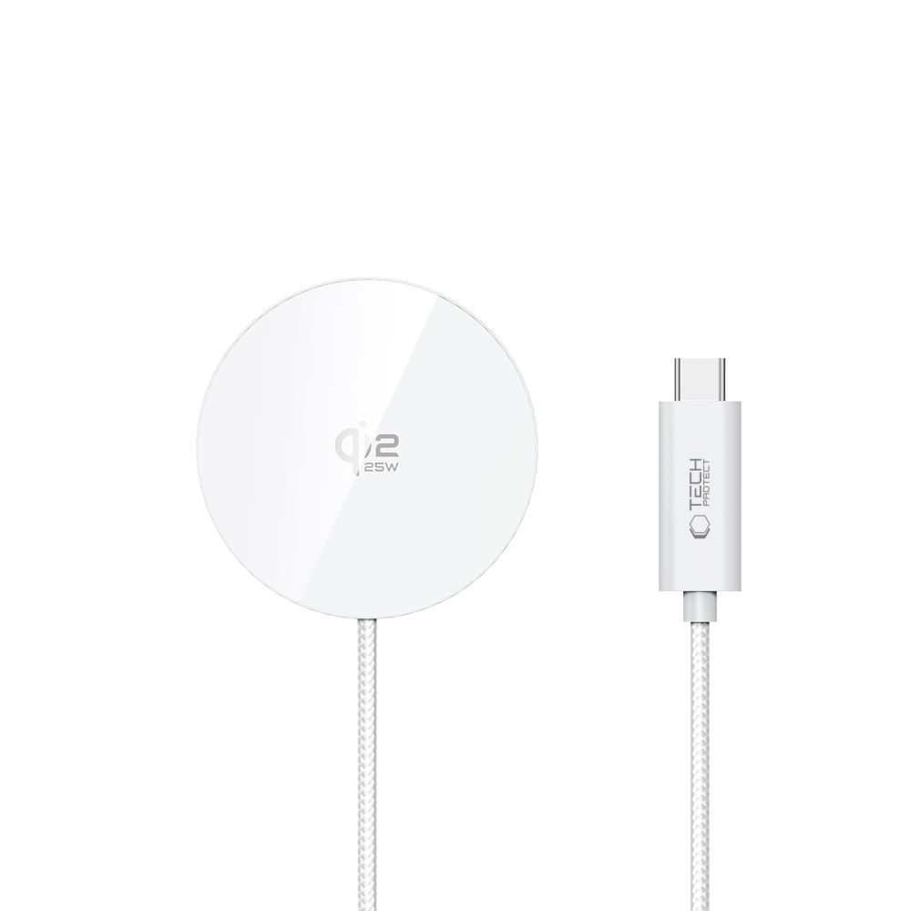 Tech-Protect Tech-Protect 25W Qi2.2 Trådlös Magnetisk MagSafe Laddare Vit