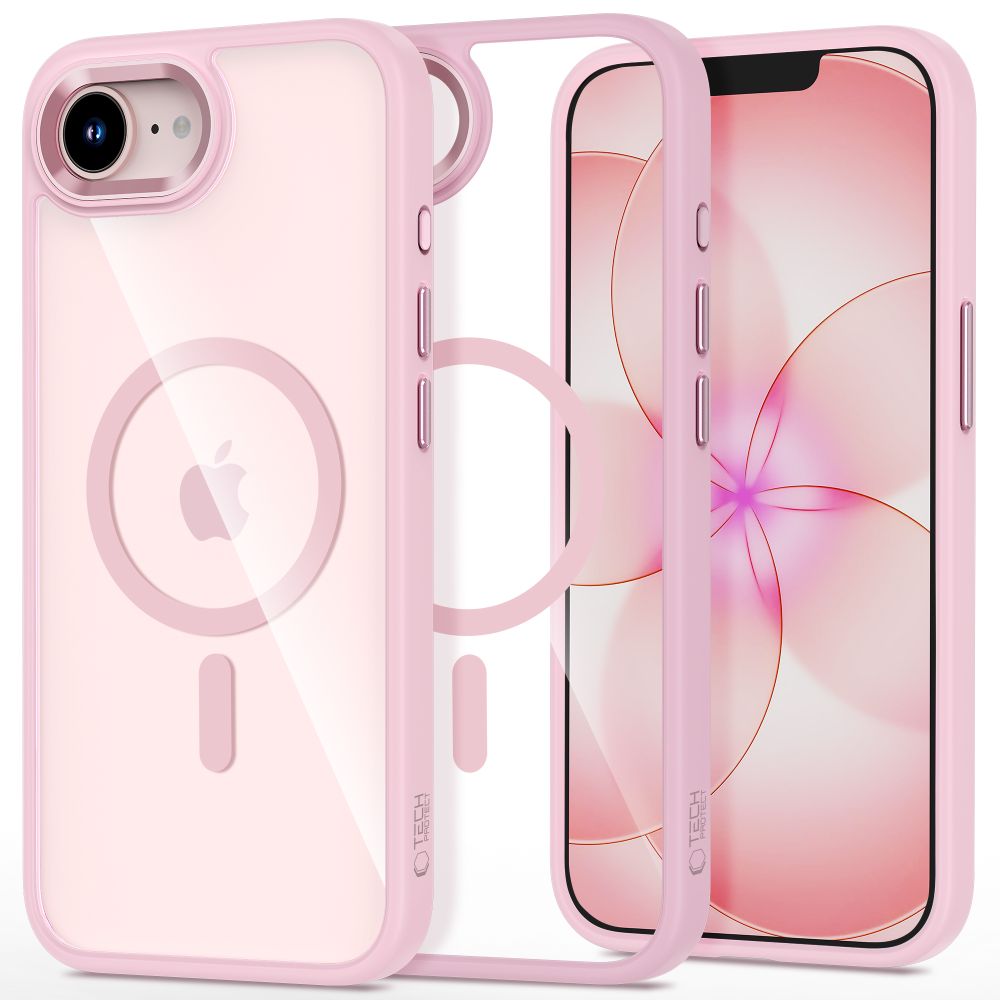 Tech-Protect Tech-Protect iPhone 17e/16e Skal MagSafe MagMat Rosa/Transparent