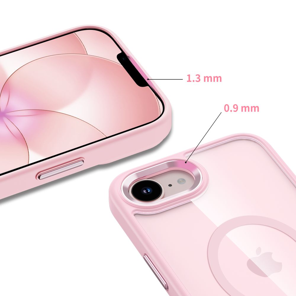 Tech-Protect Tech-Protect iPhone 17e/16e Skal MagSafe MagMat Rosa/Transparent