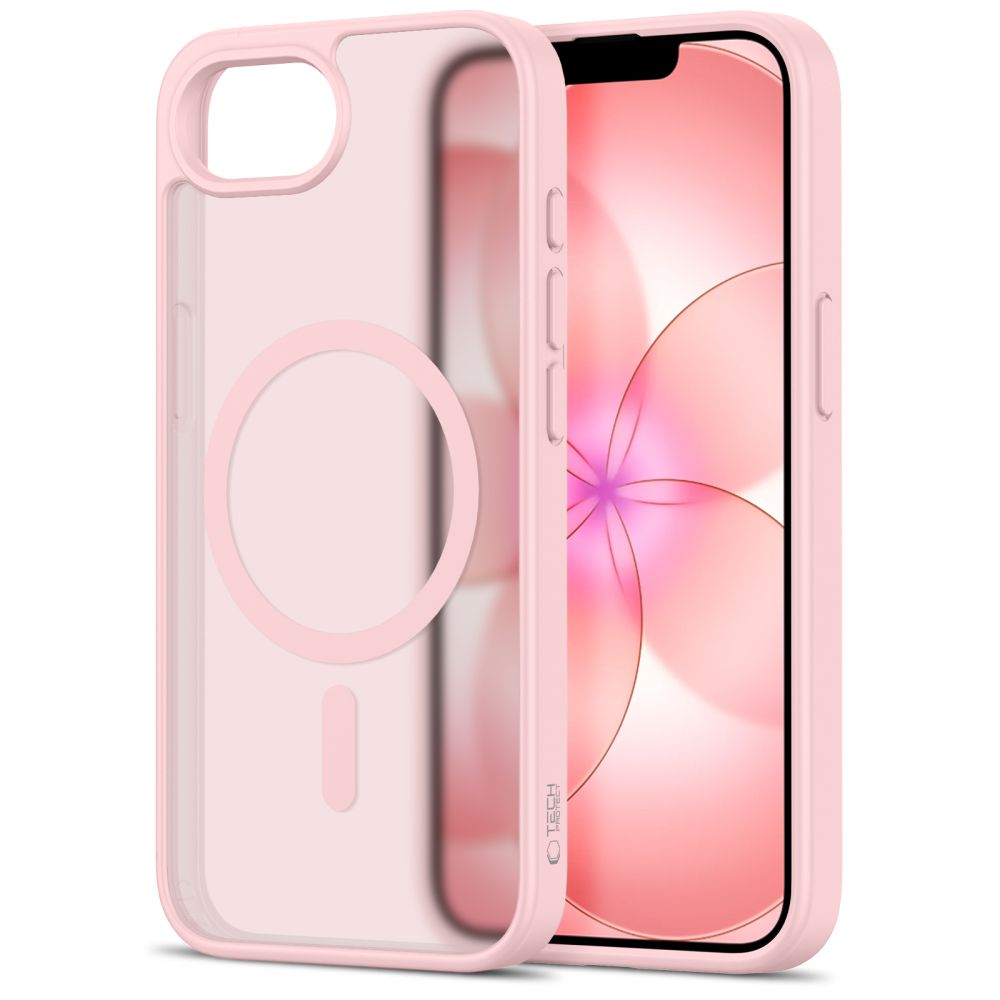 Tech-Protect Tech-Protect iPhone 17e / 16e Skal MagSafe BasicMag Matte Soft Pink