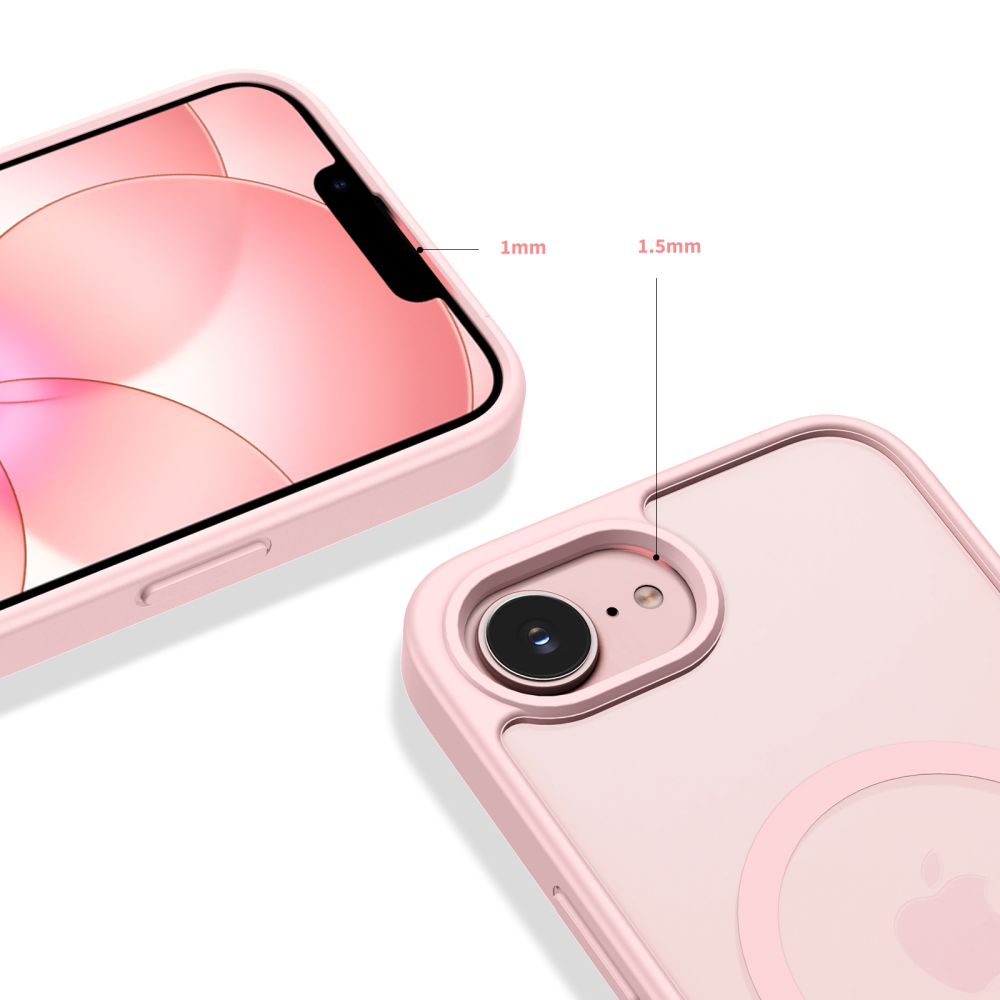 Tech-Protect Tech-Protect iPhone 17e / 16e Skal MagSafe BasicMag Matte Soft Pink