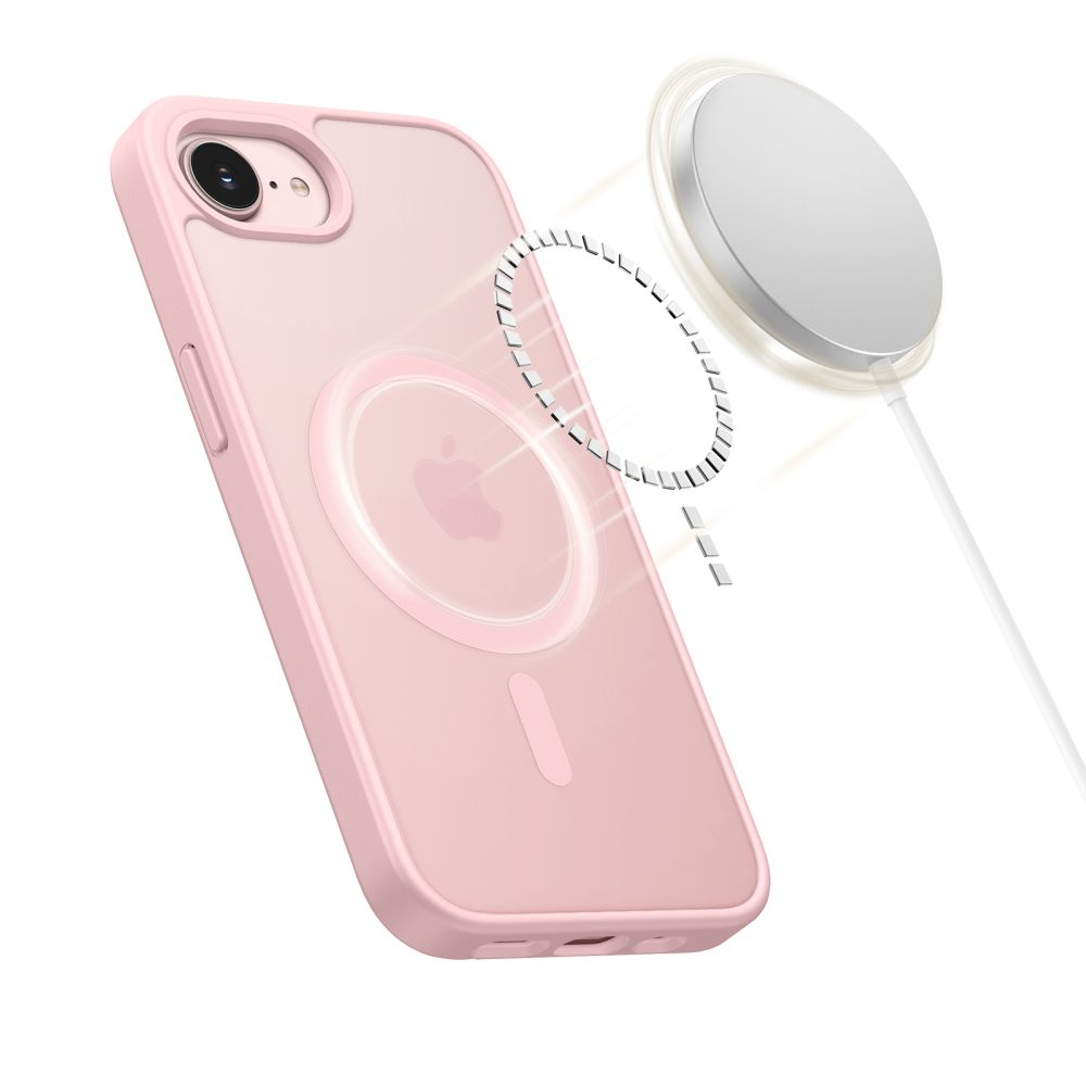 Tech-Protect Tech-Protect iPhone 17e / 16e Skal MagSafe BasicMag Matte Soft Pink