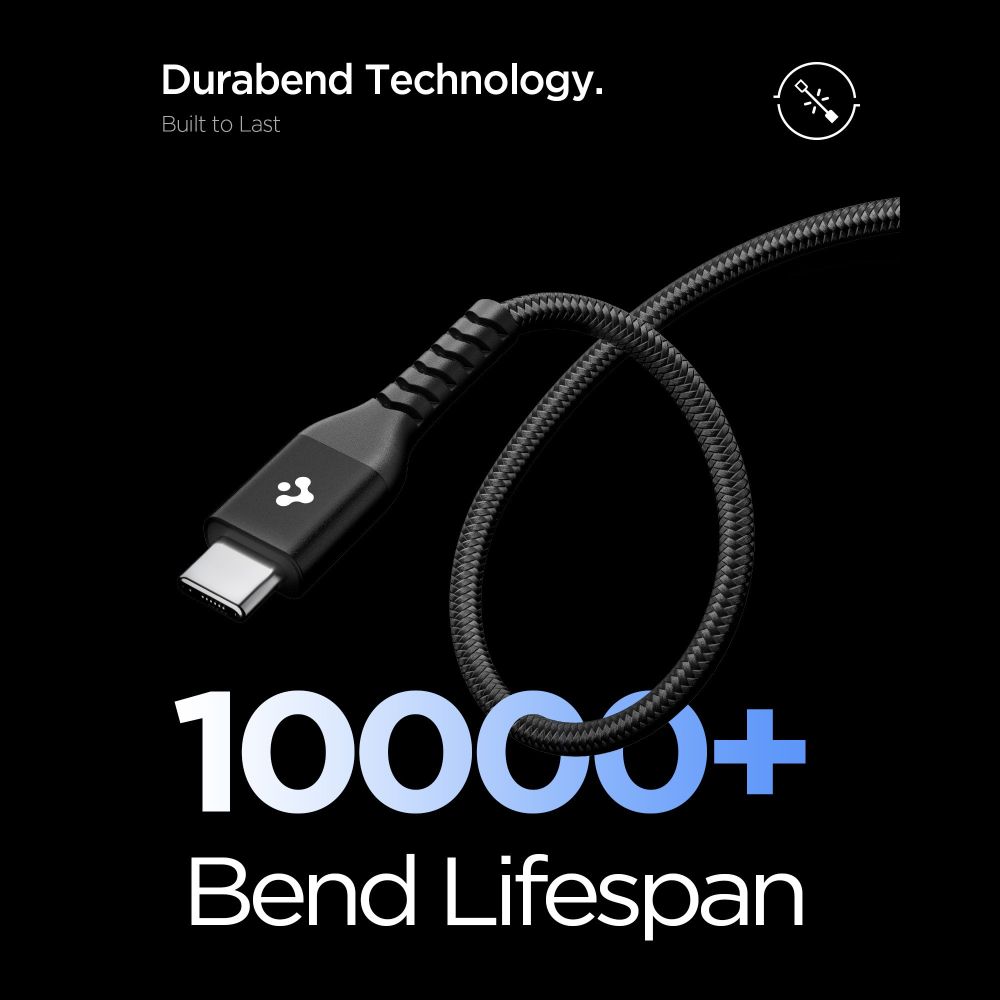 Spigen Spigen 1m 100W USB-C - USB-C Kabel Essential Svart