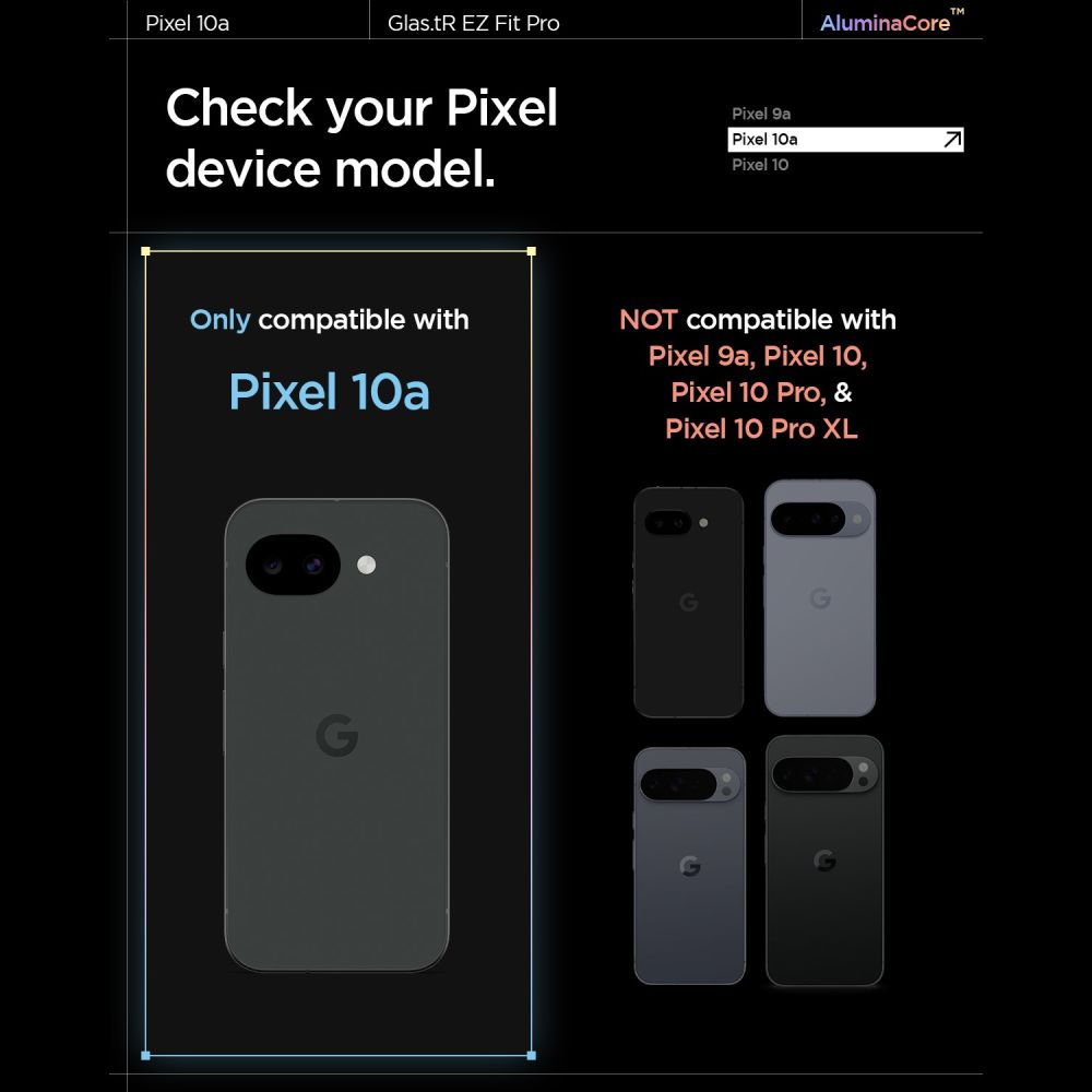 Spigen Spigen Google Pixel 10a 2-PACK Skärmskydd GLAS.tR 
