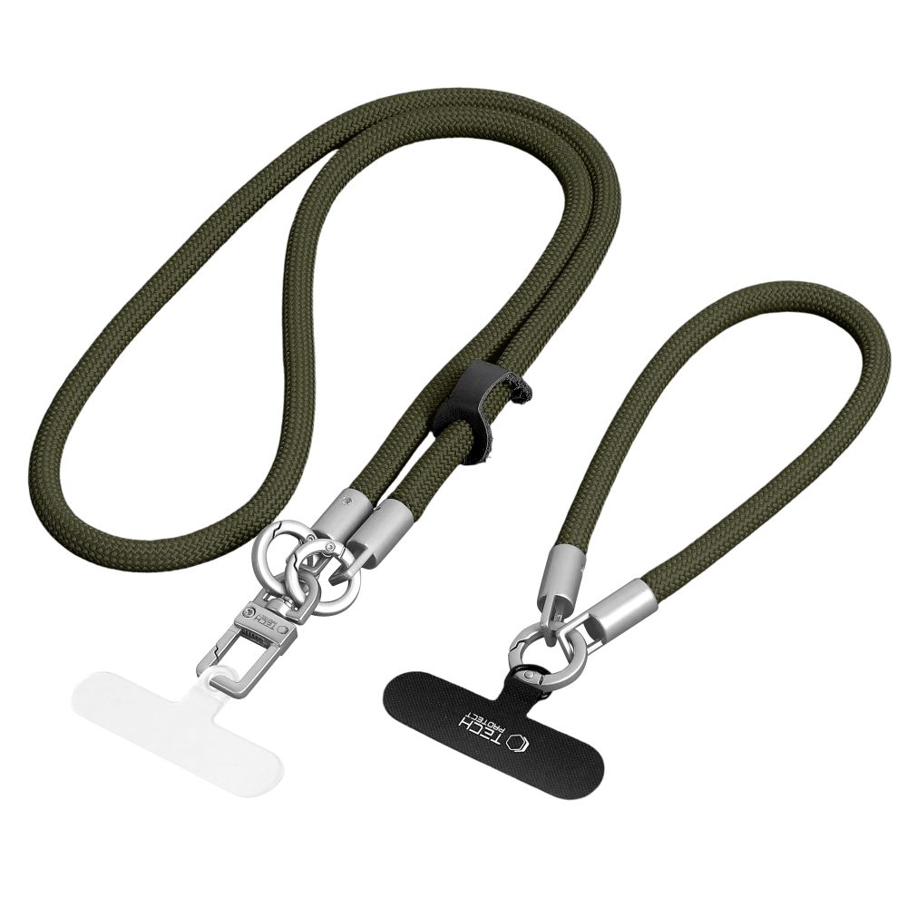Tech-Protect Tech-Protect Mobilsnöre CrossBody & Wrist Rope Olive Green