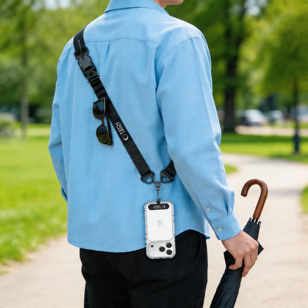 Tech-Protect Tech-Protect Mobilsnöre CrossBody Rope Svart