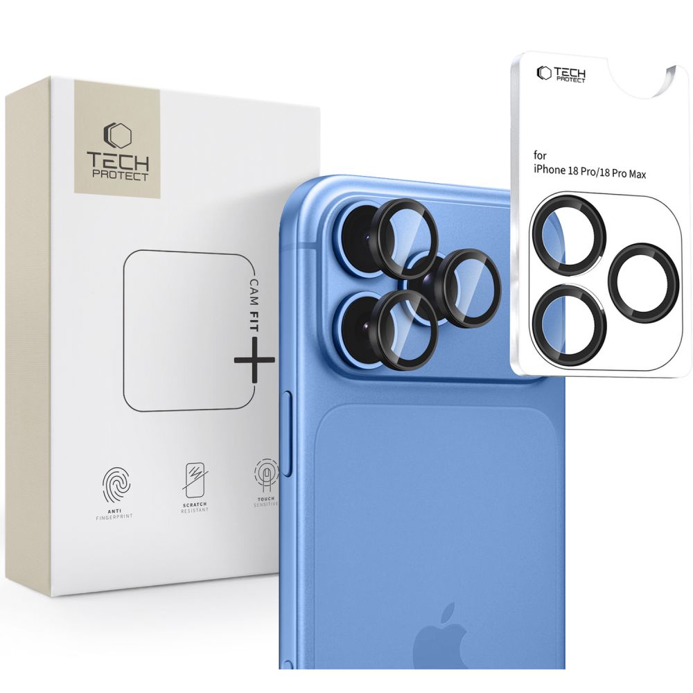 Tech-Protect Tech-Protect iPhone 18 Pro / 18 Pro Max Linsskydd Svart