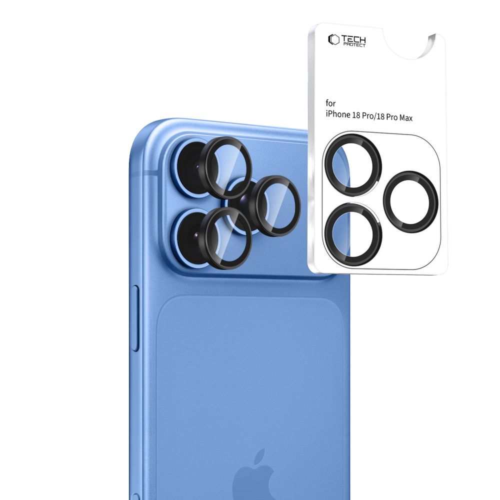 Tech-Protect Tech-Protect iPhone 18 Pro / 18 Pro Max Linsskydd Svart