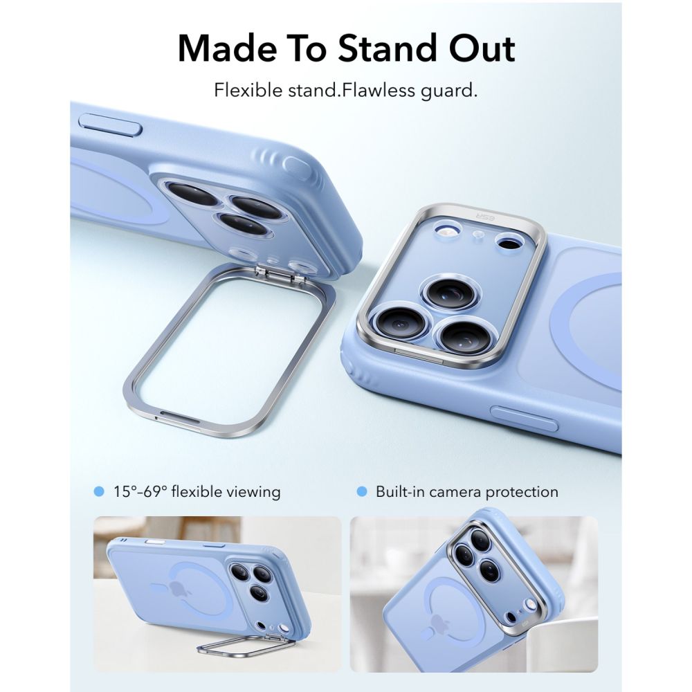 ESR ESR iPhone 18 Pro / 17 Pro Skal MagSafe Frostad Hybrid Kickstand