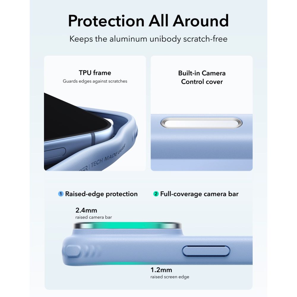 ESR ESR iPhone 18 Pro / 17 Pro Skal MagSafe Frostad Hybrid Kickstand