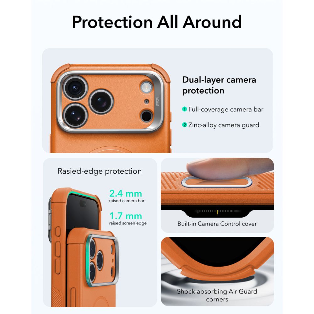 ESR ESR iPhone 18 Pro / 17 Pro Skal MagSafe Cyber Tough Kickstand