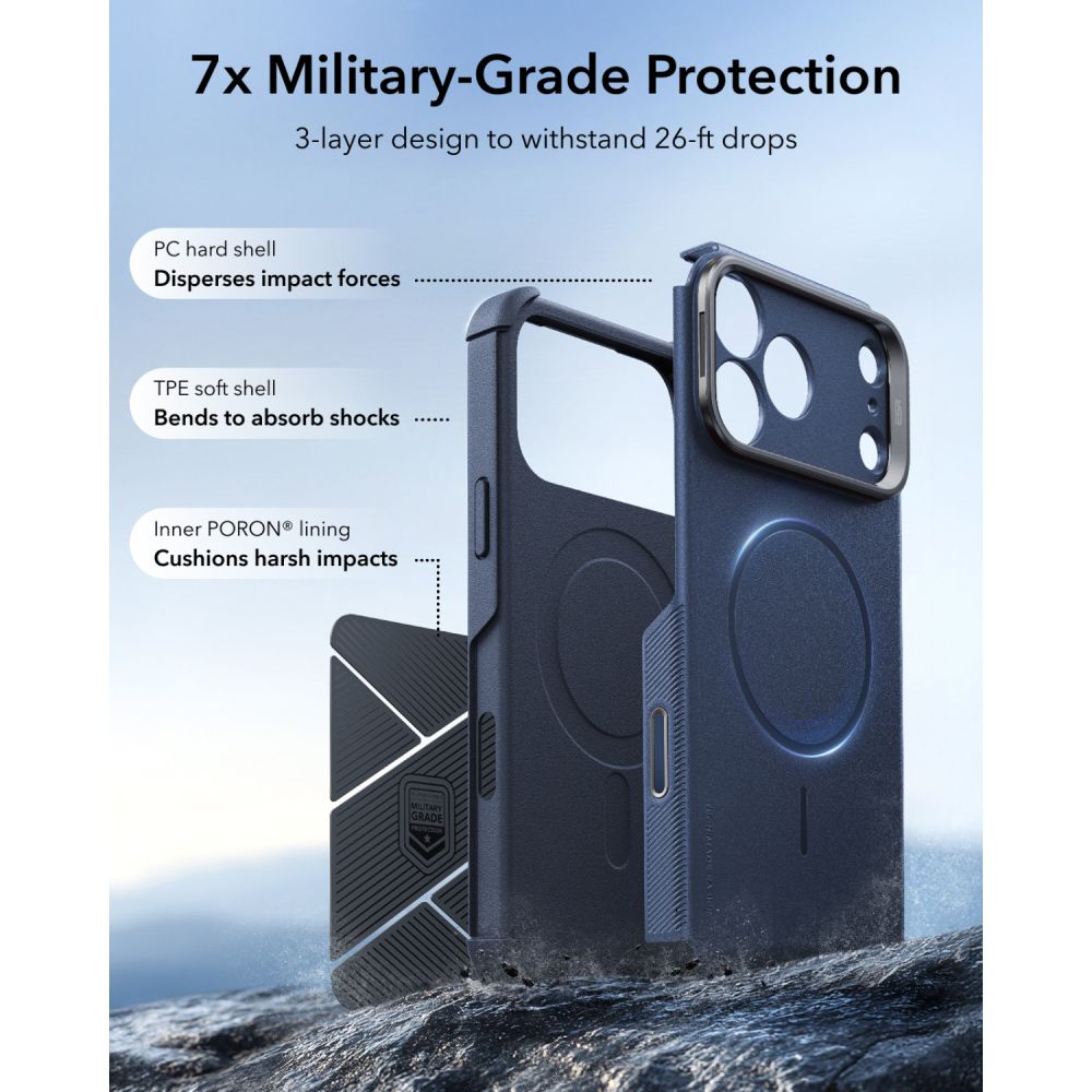 ESR ESR iPhone 18 Pro Max/17 Pro Max Skal MagSafe Cyber Tough Kickstand