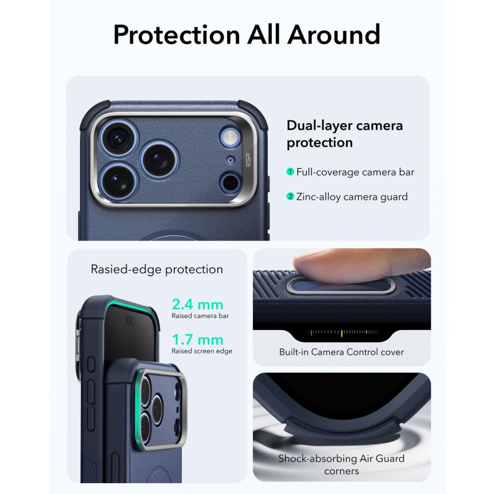 ESR ESR iPhone 18 Pro Max/17 Pro Max Skal MagSafe Cyber Tough Kickstand