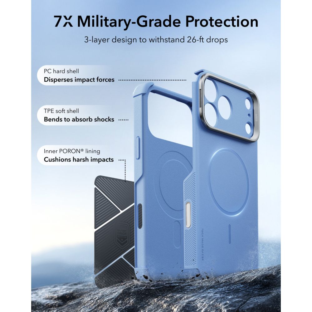 ESR ESR iPhone 18 Pro Max/17 Pro Max Skal MagSafe Cyber Tough Kickstand